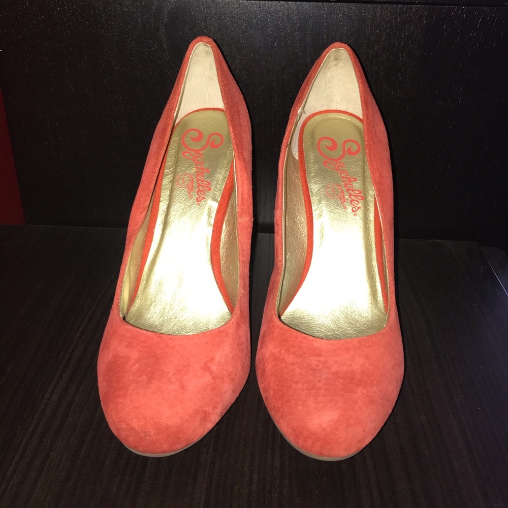 Seychelles Suede Burnt Orange Heels/Pumps